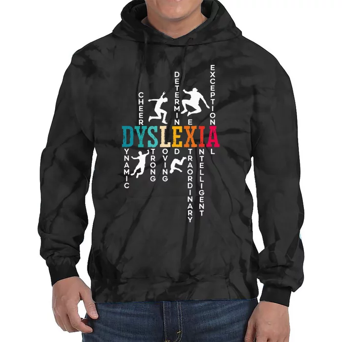 Dyslexia Awareness Reading Disorder Learning Disability Tie Dye Hoodie