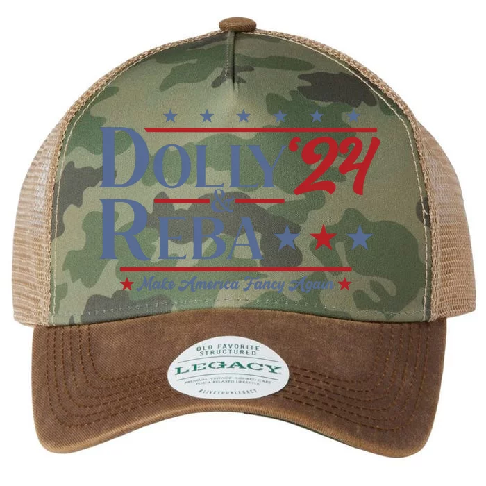 Dolly And Reba 2024 Make America Fancy Again Retro Vintage Legacy Tie Dye Trucker Hat