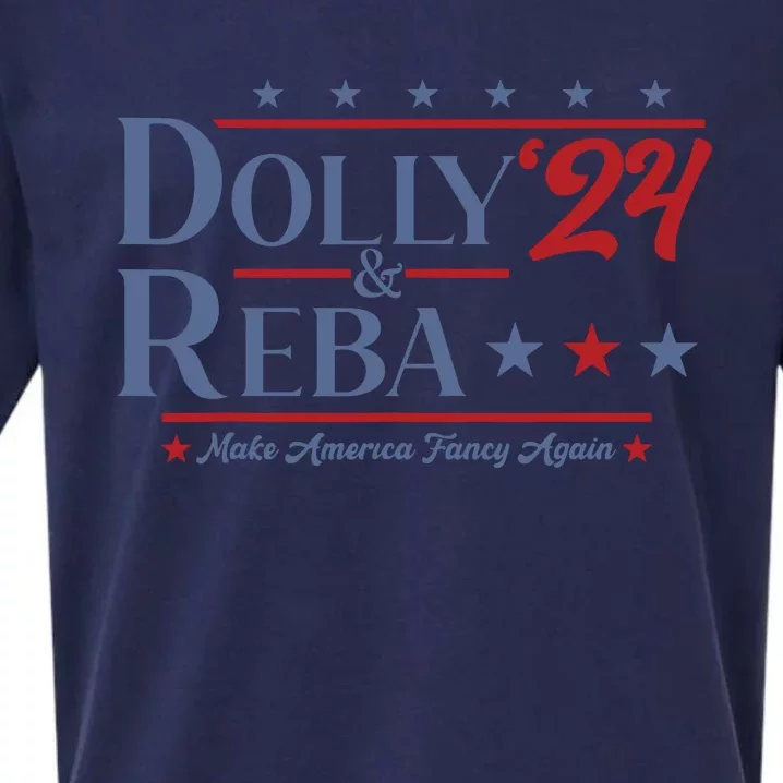 Dolly And Reba 2024 Make America Fancy Again Retro Vintage Sueded Cloud Jersey T-Shirt