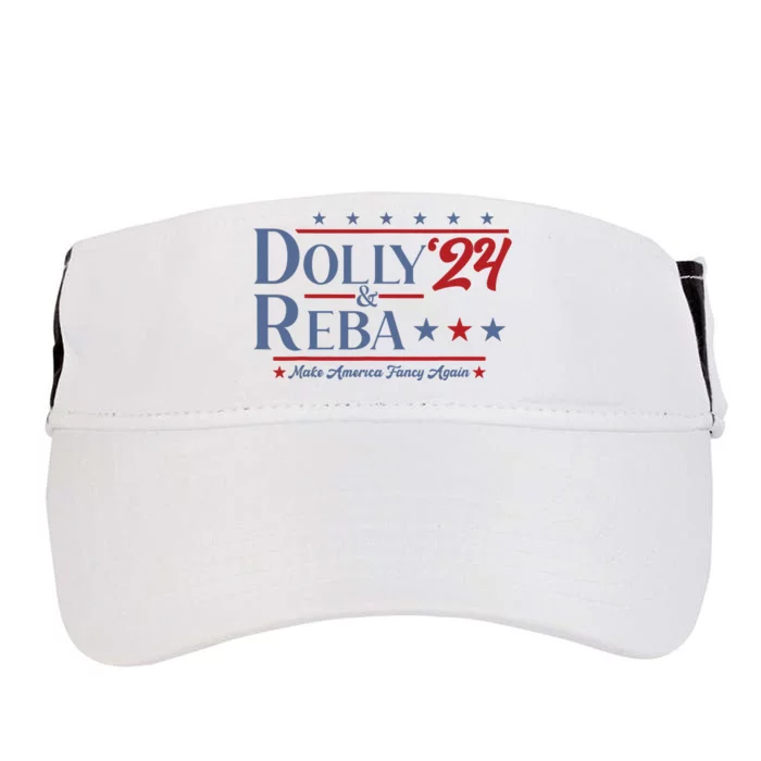 Dolly And Reba 2024 Make America Fancy Again Retro Vintage Adult Drive Performance Visor