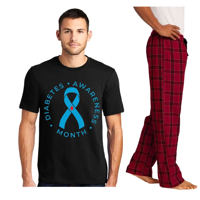 Diabetes Awareness Ribbon Type 1 One Two 2 T1D Pajama Set