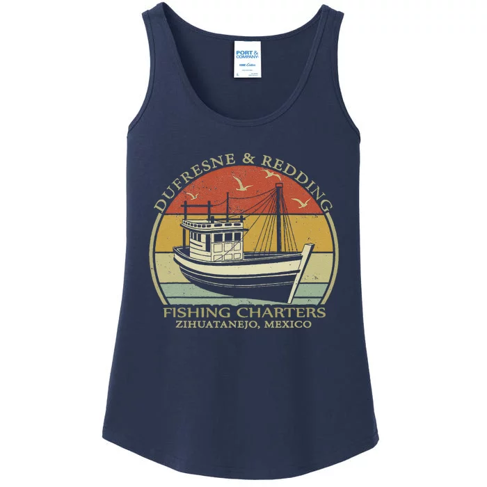 Dufresne And Redding Fishing Charters Vintage Fishing Boat Ladies Essential Tank