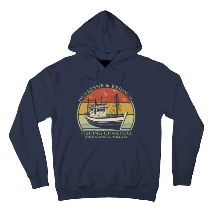 Dufresne And Redding Fishing Charters Vintage Fishing Boat Tall Hoodie