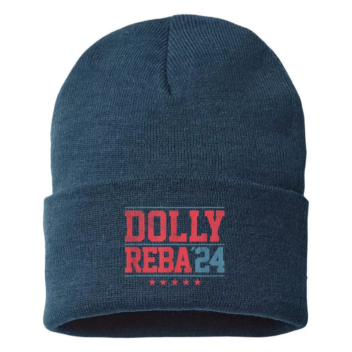 Dolly And Reba 24 America Us Color Style Sustainable Knit Beanie