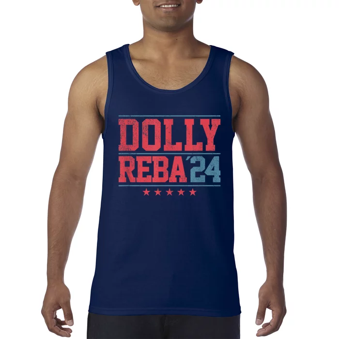 Dolly And Reba 24 America Us Color Style Tank Top