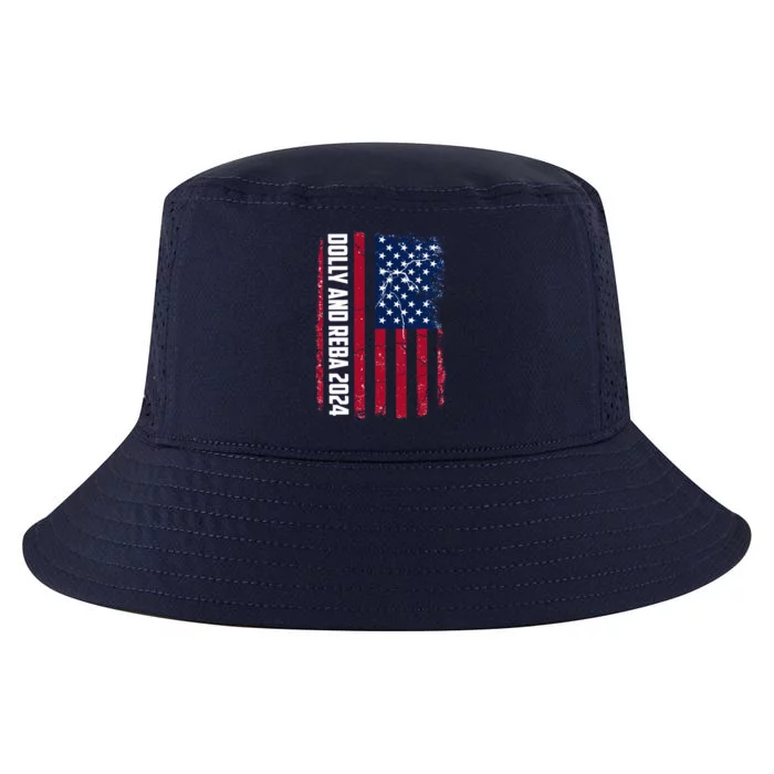 Dolly And Reba 2024 Dolly And Reba 2024 Usa Grungded Flag Cool Comfort Performance Bucket Hat