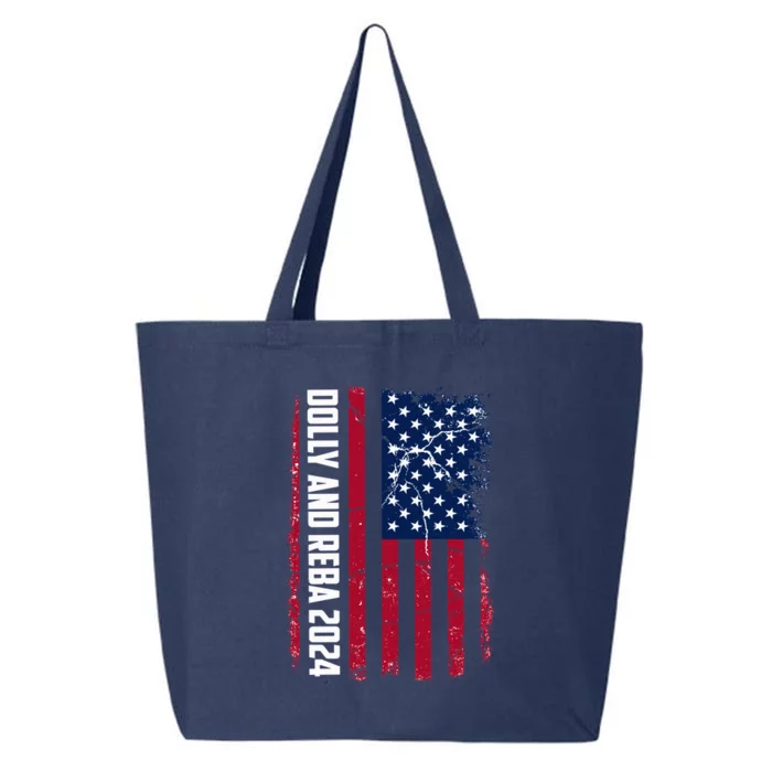 Dolly And Reba 2024 Dolly And Reba 2024 Usa Grungded Flag 25L Jumbo Tote