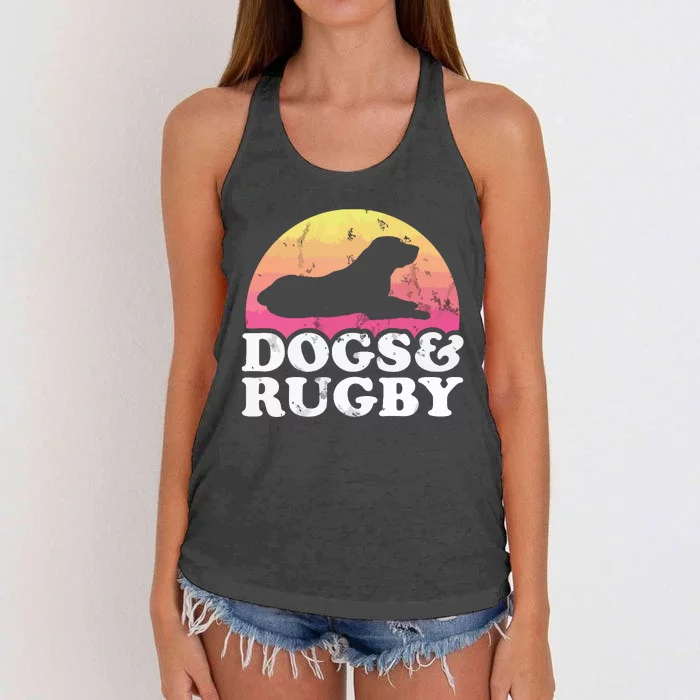 Dogs And Rugby Men Or Womens Dog Women's Knotted Racerback Tank