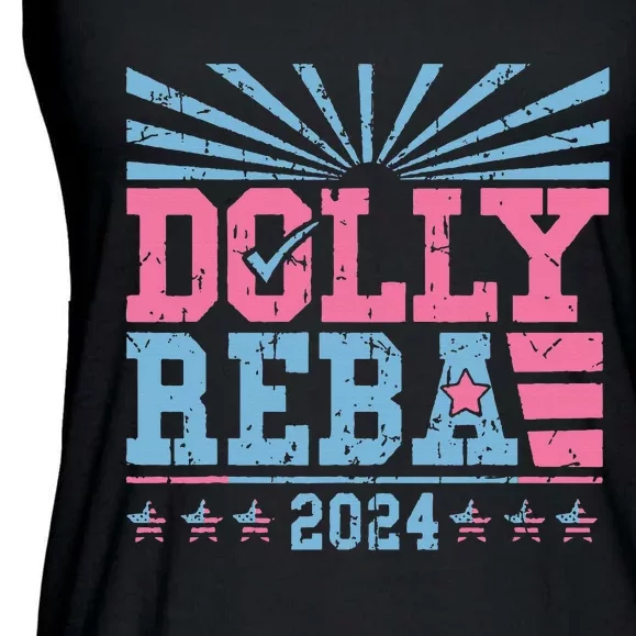 Dolly And Reba 2024 Ladies Essential Flowy Tank