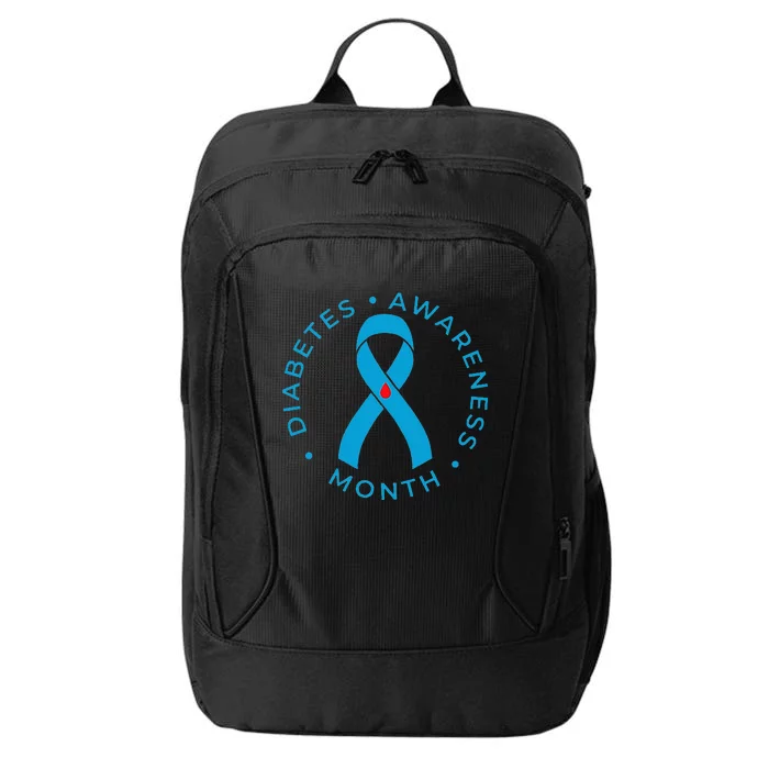 Diabetes Awareness Ribbon Type 1 One Two 2 T1D City Backpack