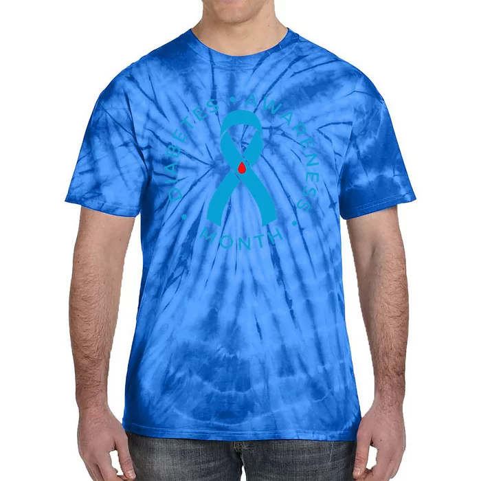 Diabetes Awareness Ribbon Type 1 One Two 2 T1D Tie-Dye T-Shirt