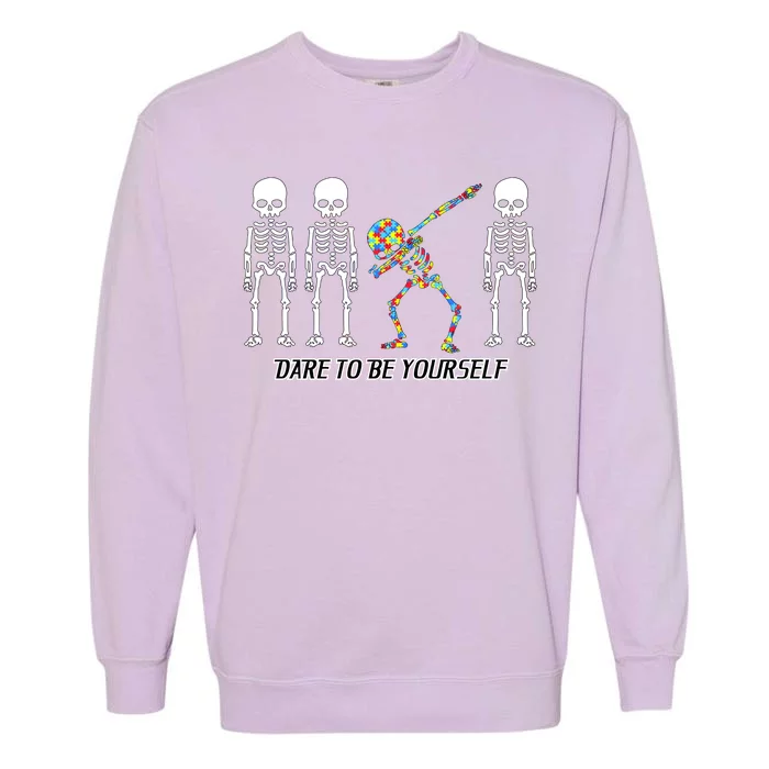 Dare To Be Yourself Autism Awareness Garment-Dyed Sweatshirt