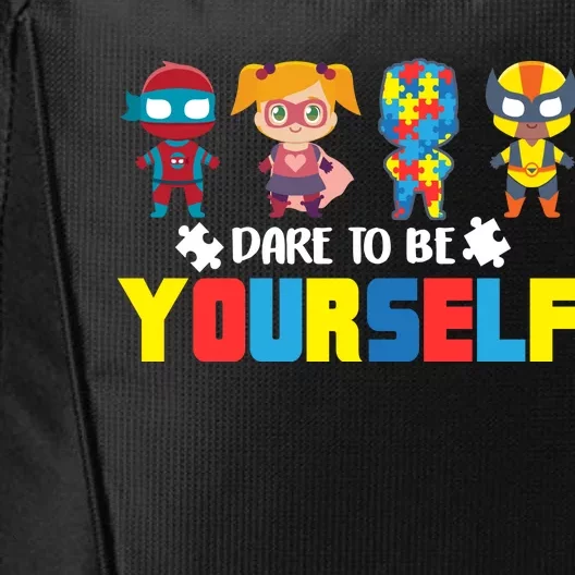 Dare To Be Yourself Superhero Autism City Backpack