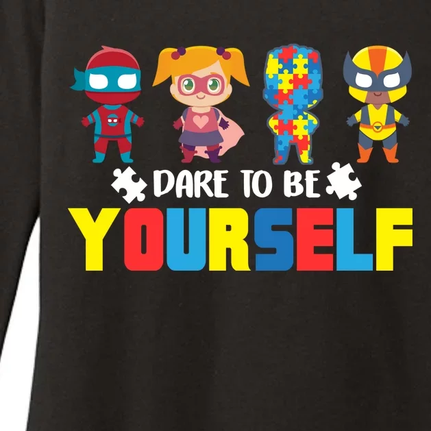 Dare To Be Yourself Superhero Autism Womens CVC Long Sleeve Shirt