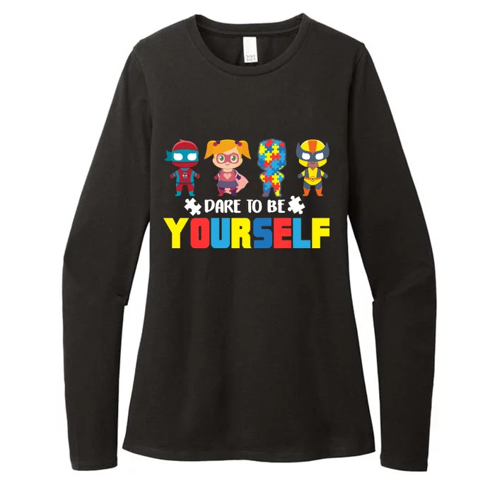 Dare To Be Yourself Superhero Autism Womens CVC Long Sleeve Shirt