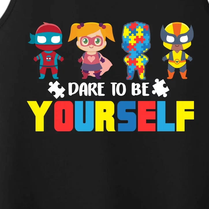 Dare To Be Yourself Superhero Autism Performance Tank