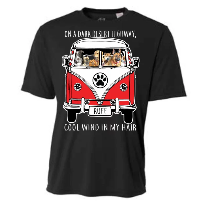 Dark Desert Highway Dog Feel Cool Wind In My Hair Cooling Performance Crew T-Shirt