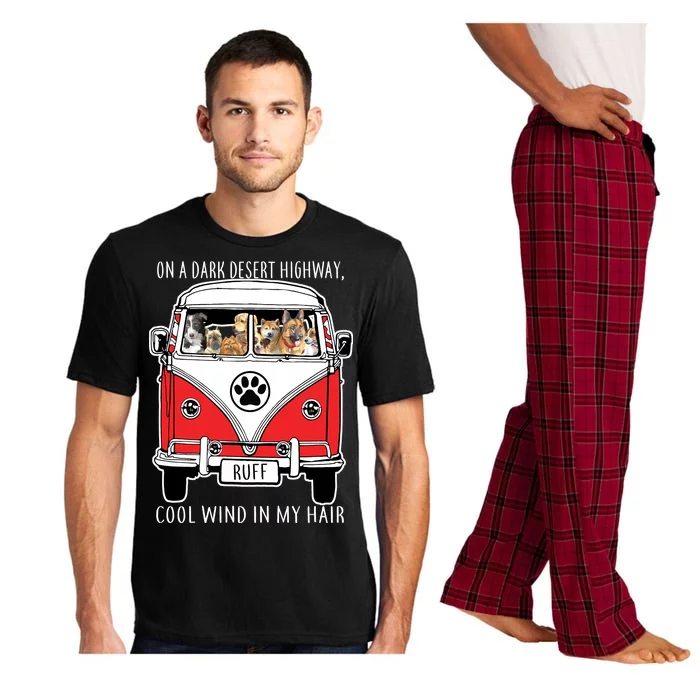 Dark Desert Highway Dog Feel Cool Wind In My Hair Pajama Set