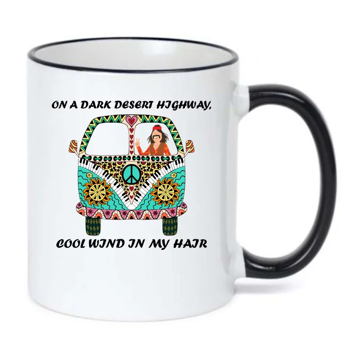 Dark Desert Highway Funny Hippie Black Color Changing Mug