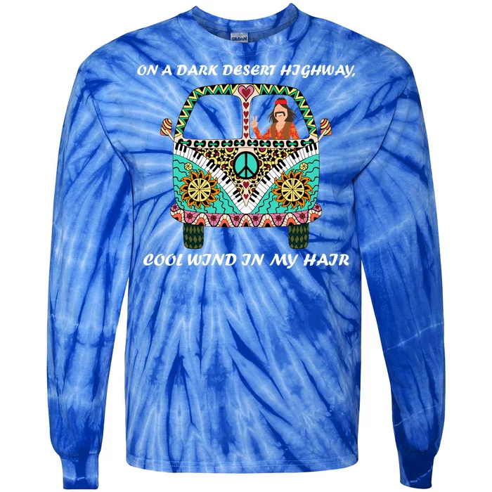 Dark Desert Highway Funny Hippie Tie-Dye Long Sleeve Shirt