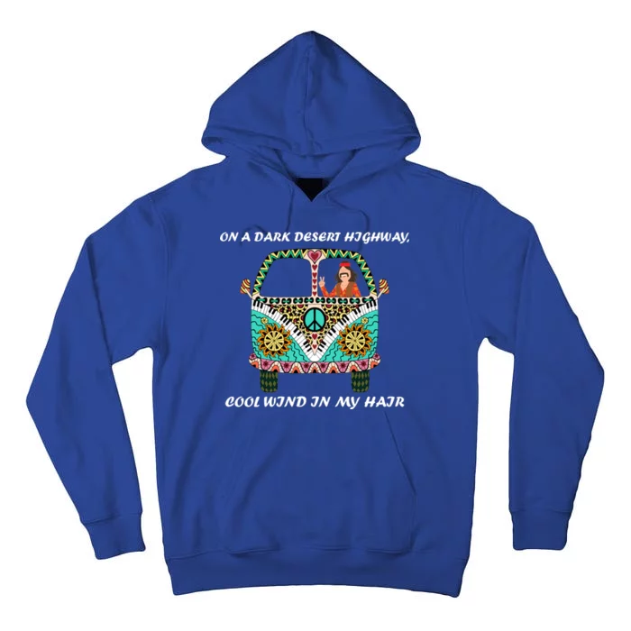 Dark Desert Highway Funny Hippie Tall Hoodie