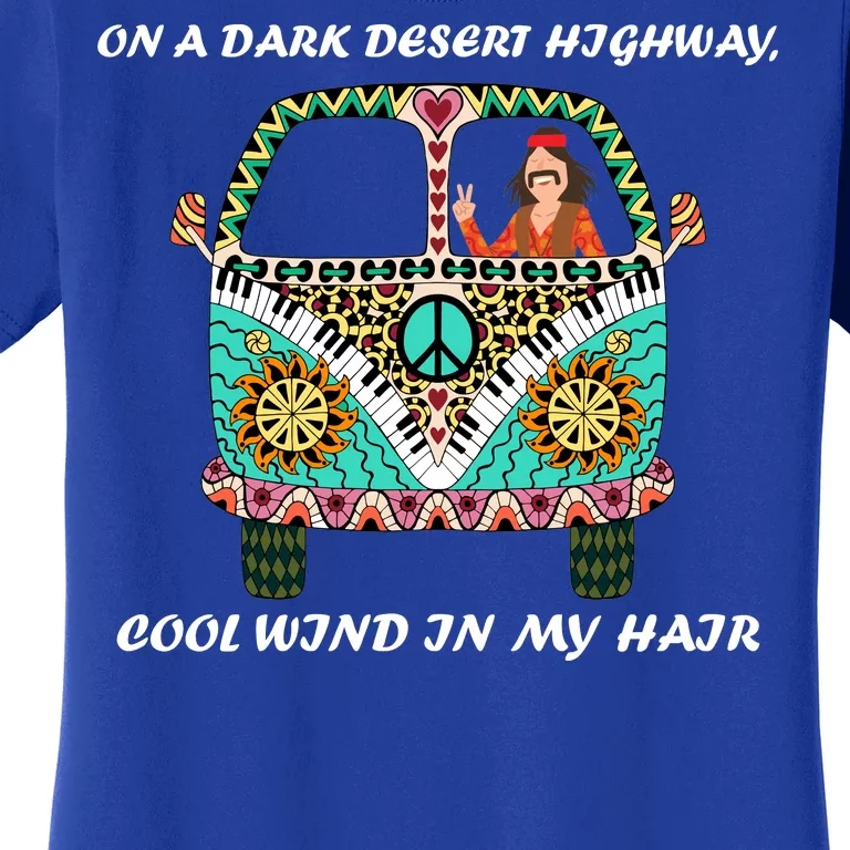 Dark Desert Highway Funny Hippie Women's T-Shirt