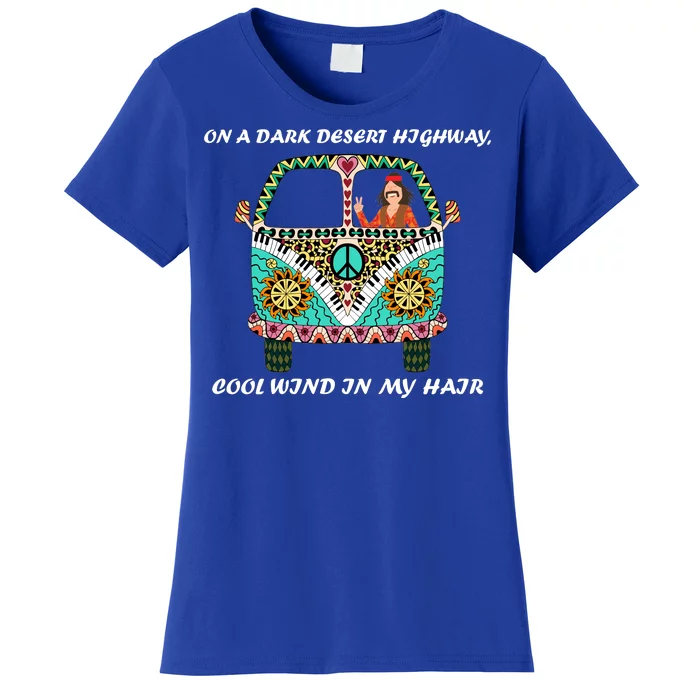 Dark Desert Highway Funny Hippie Women's T-Shirt