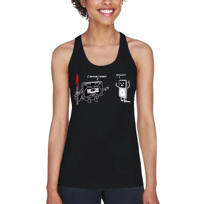 Darth Cassette Tape Women's Racerback Tank