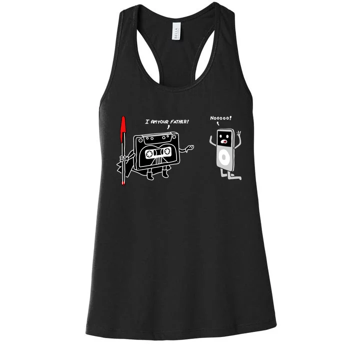 Darth Cassette Tape Women's Racerback Tank