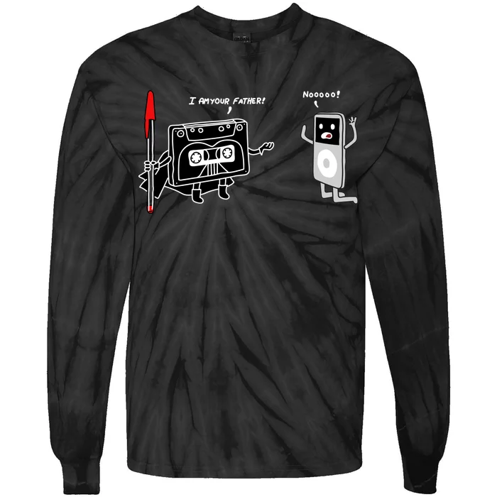 Darth Cassette Tape Tie-Dye Long Sleeve Shirt