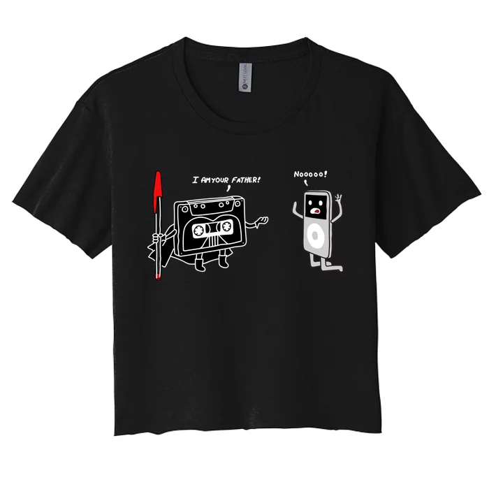 Darth Cassette Tape Women's Crop Top Tee