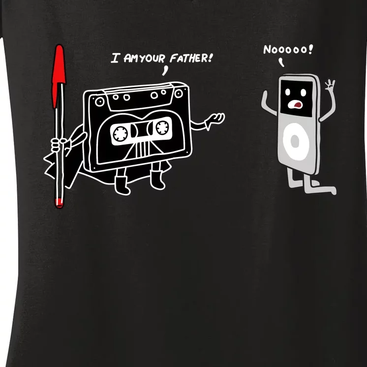 Darth Cassette Tape Women's V-Neck T-Shirt