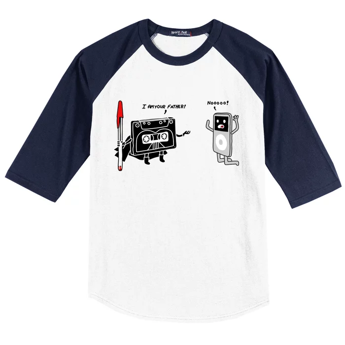 Darth Cassette Tape Baseball Sleeve Shirt