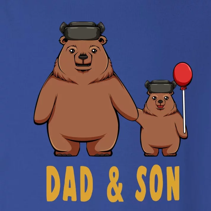 Dad And Son Matching Couple Bear Camping Birthday Father Funny Gift Toddler Long Sleeve Shirt