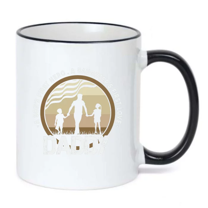 Daddy A Sons First Hero Daughters First Love Black Color Changing Mug