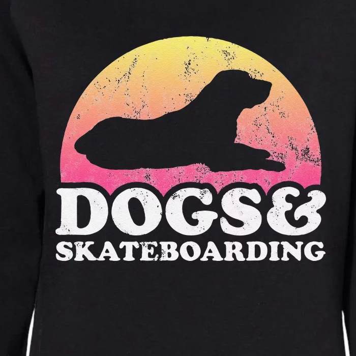 Dogs and Skateboarding  Dog and Skateboard Womens California Wash Sweatshirt