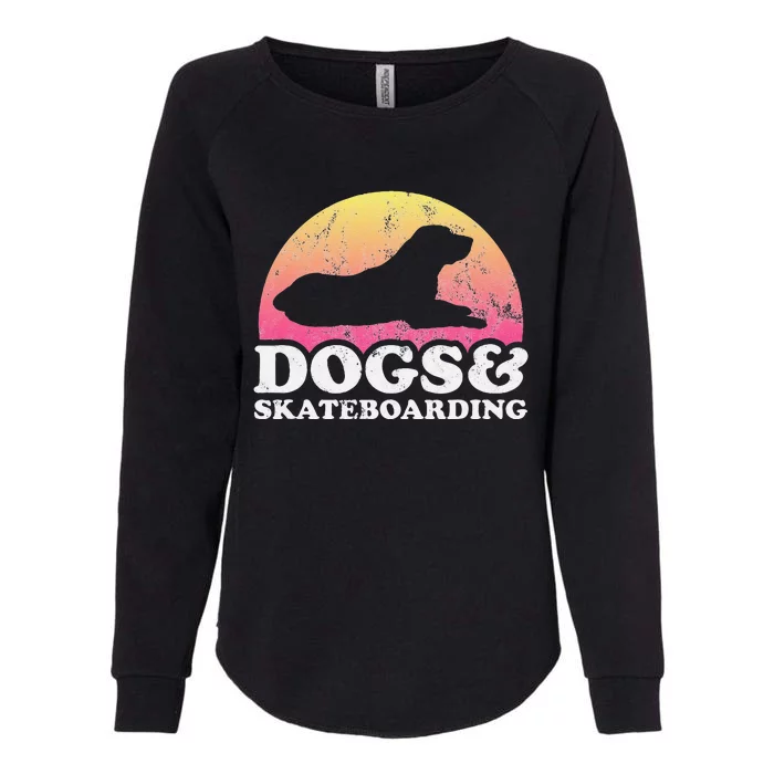 Dogs and Skateboarding  Dog and Skateboard Womens California Wash Sweatshirt