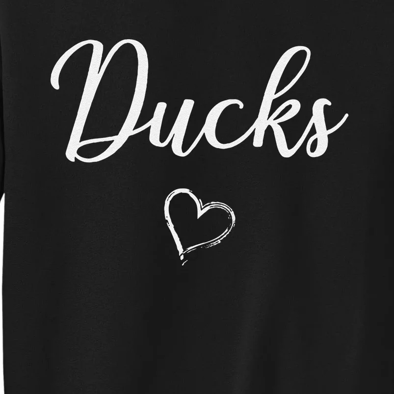 Ducks Above Small Heart Taylor Tall Sweatshirt