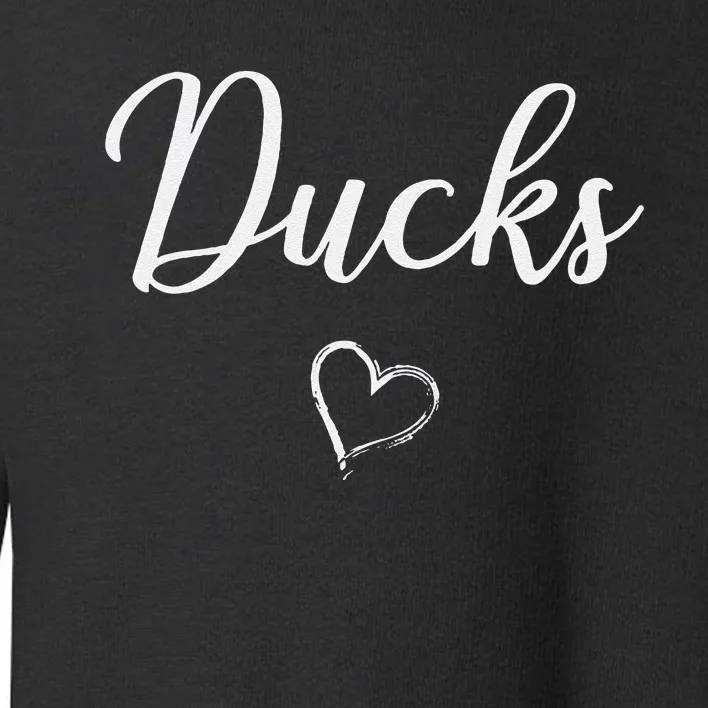 Ducks Above Small Heart Taylor Toddler Sweatshirt