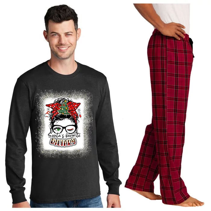 Dietary Assistant SantaS Favorite Nurse I Love Being A Elf Gift Long Sleeve Pajama Set