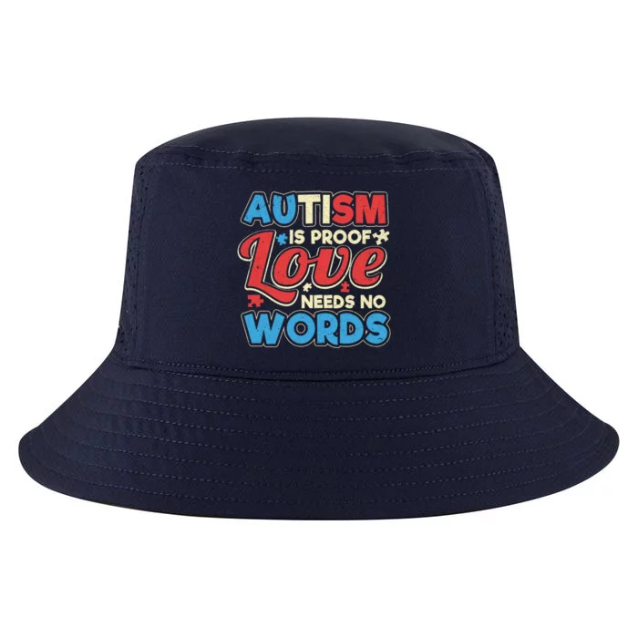 Distressed Autism Spectrum Support Love Needs No Words Cute Gift Cool Comfort Performance Bucket Hat