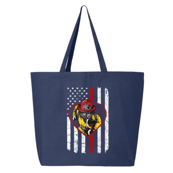 Dad And Son Firefighter Gift 25L Jumbo Tote