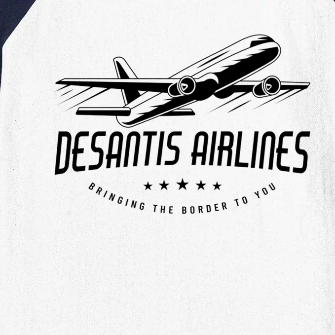 DeSantis Airlines Shirt, Bringing The Border To You Baseball Sleeve Shirt