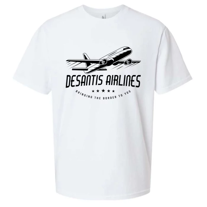 DeSantis Airlines Shirt, Bringing The Border To You Sueded Cloud Jersey T-Shirt