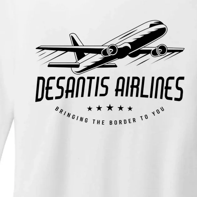 DeSantis Airlines Shirt, Bringing The Border To You Womens CVC Long Sleeve Shirt