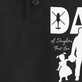 Dad A Sons First Hero A Daughters First Love Dry Zone Grid Performance Polo