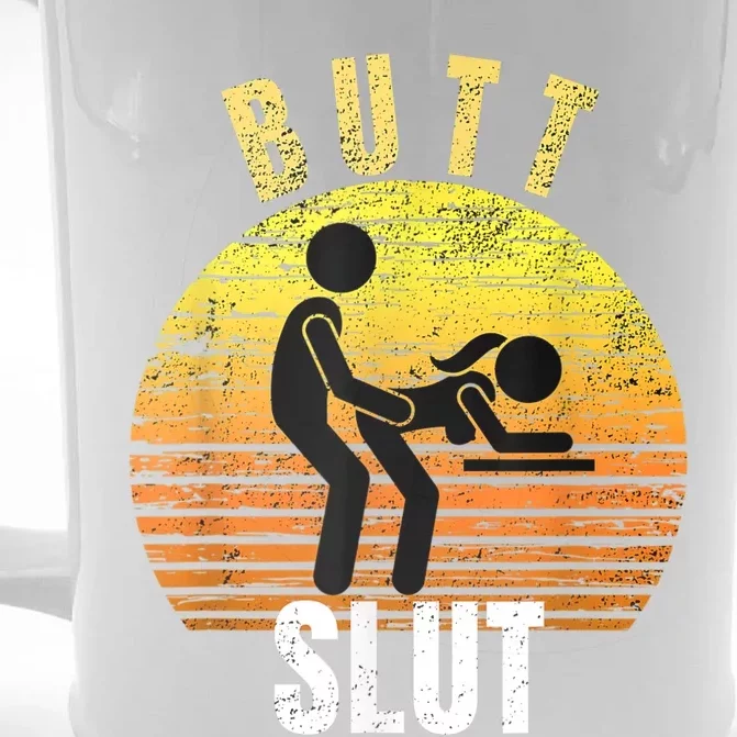 Distressed Anal Slut Kinky Butt Slut Anal Sex Lover Front & Back Beer Stein