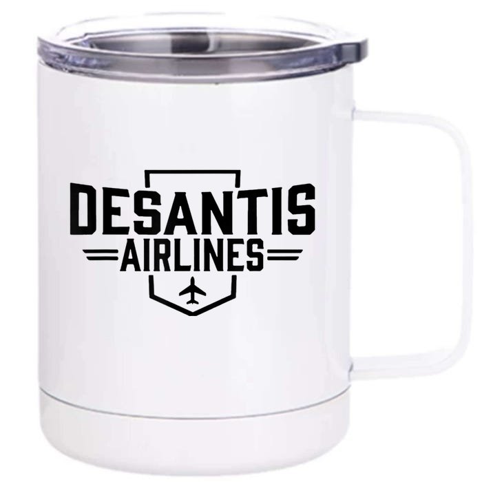 Desantis Airlines Shirt Desantis Airlines Front & Back 12oz Stainless Steel Tumbler Cup