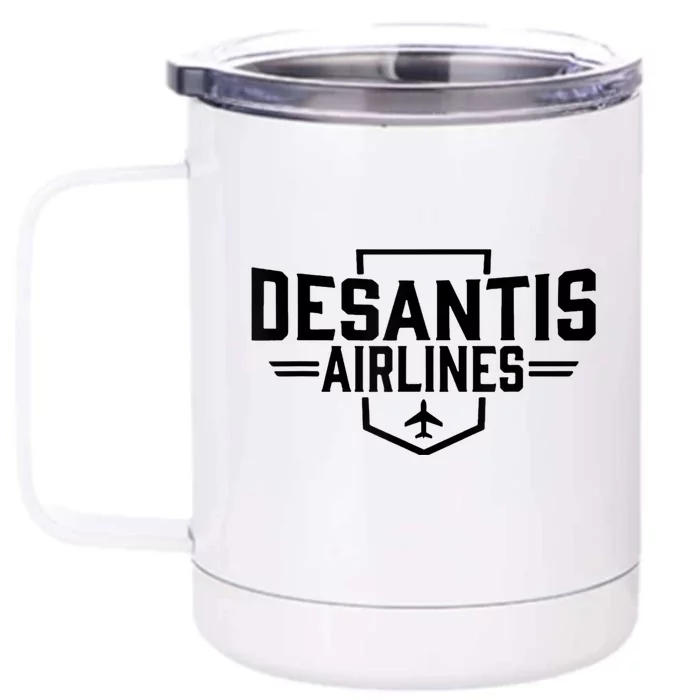 Desantis Airlines Shirt Desantis Airlines Front & Back 12oz Stainless Steel Tumbler Cup