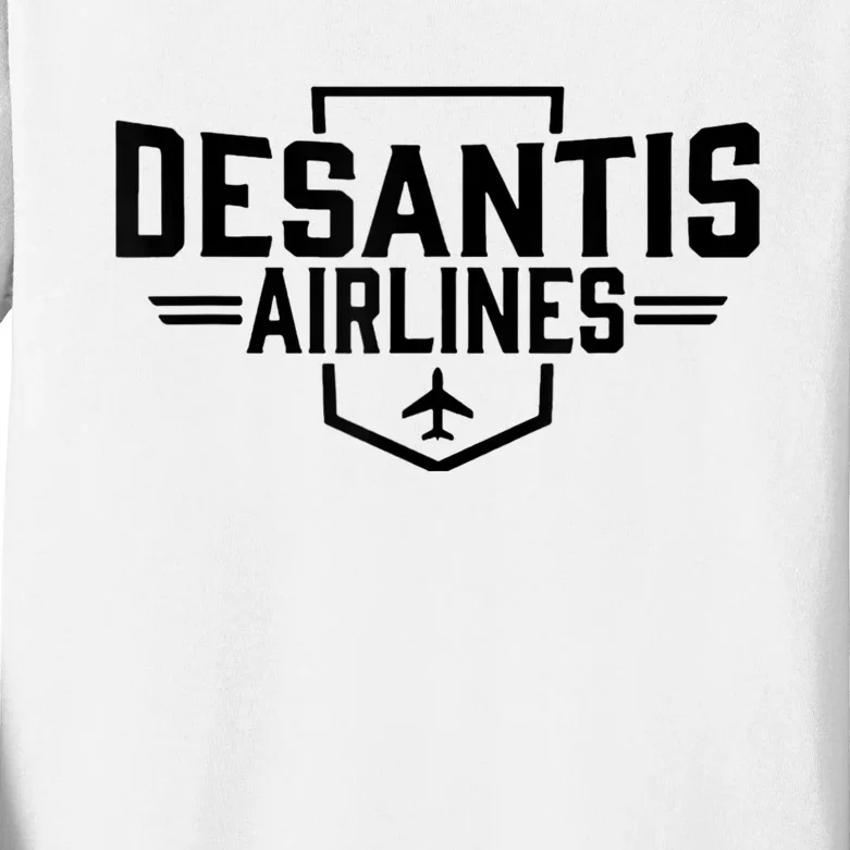 Desantis Airlines Shirt Desantis Airlines Kids Long Sleeve Shirt